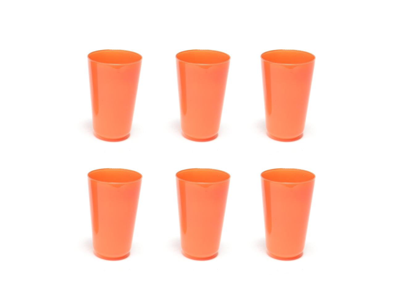 Bicchieri acqua in vetro 400ml arancione opaco monocromatico moderno set da 6 pezzi, Elegant - M Home