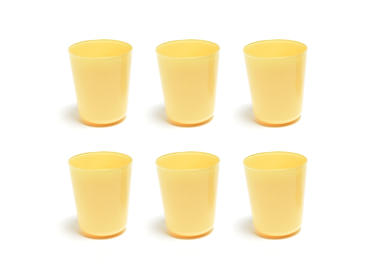 Bicchiere acqua in vetro 315ml giallo chiaro opaco in stile moderno, confezione da 6 pezzi, Elegant - M Home
