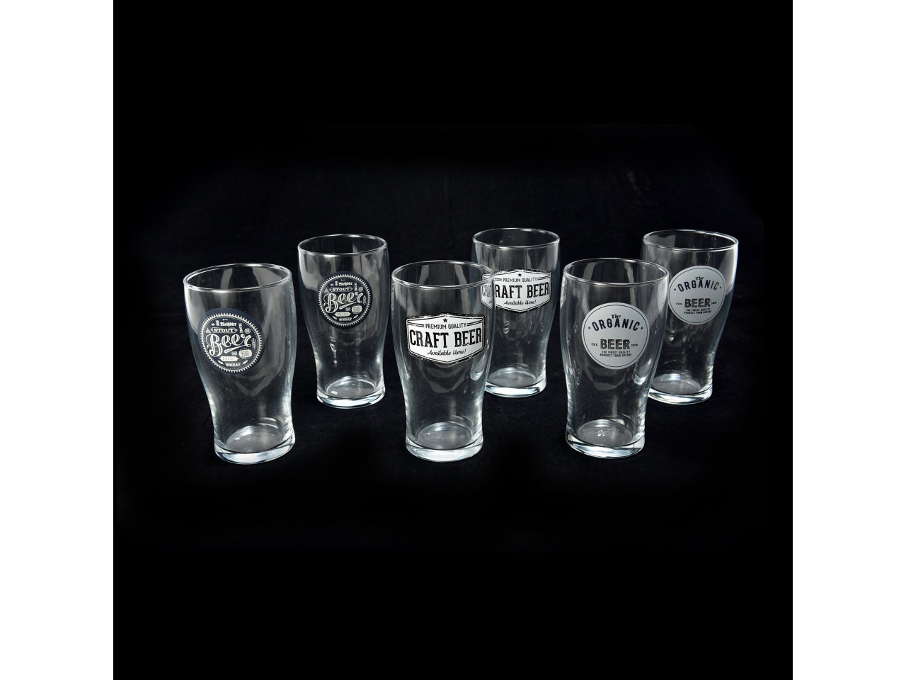 Set da 6 bicchieri birra 445cl vintage - Mercury