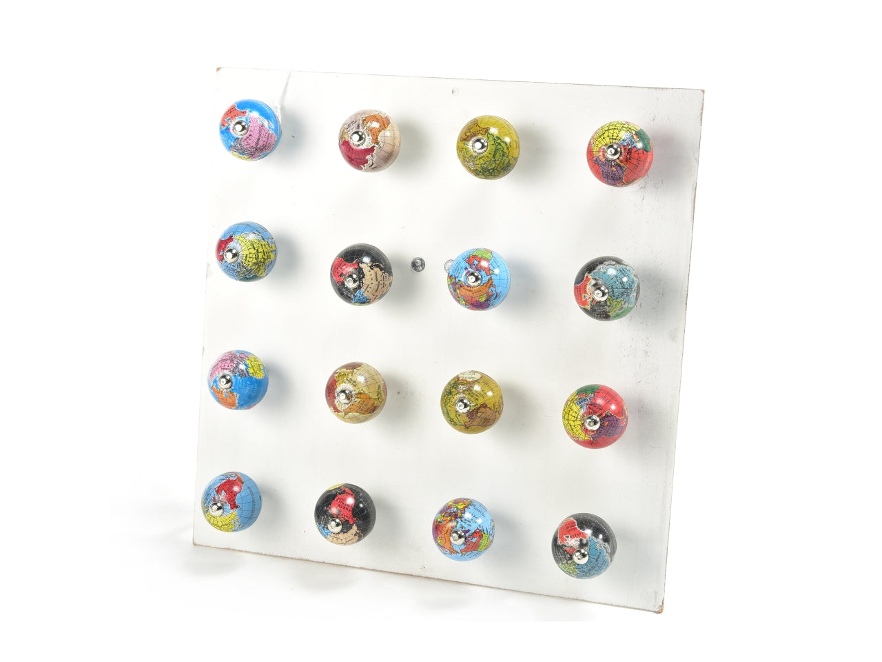 Pomolo in legno dipinto a mano d.4,3x6,5cm assortito