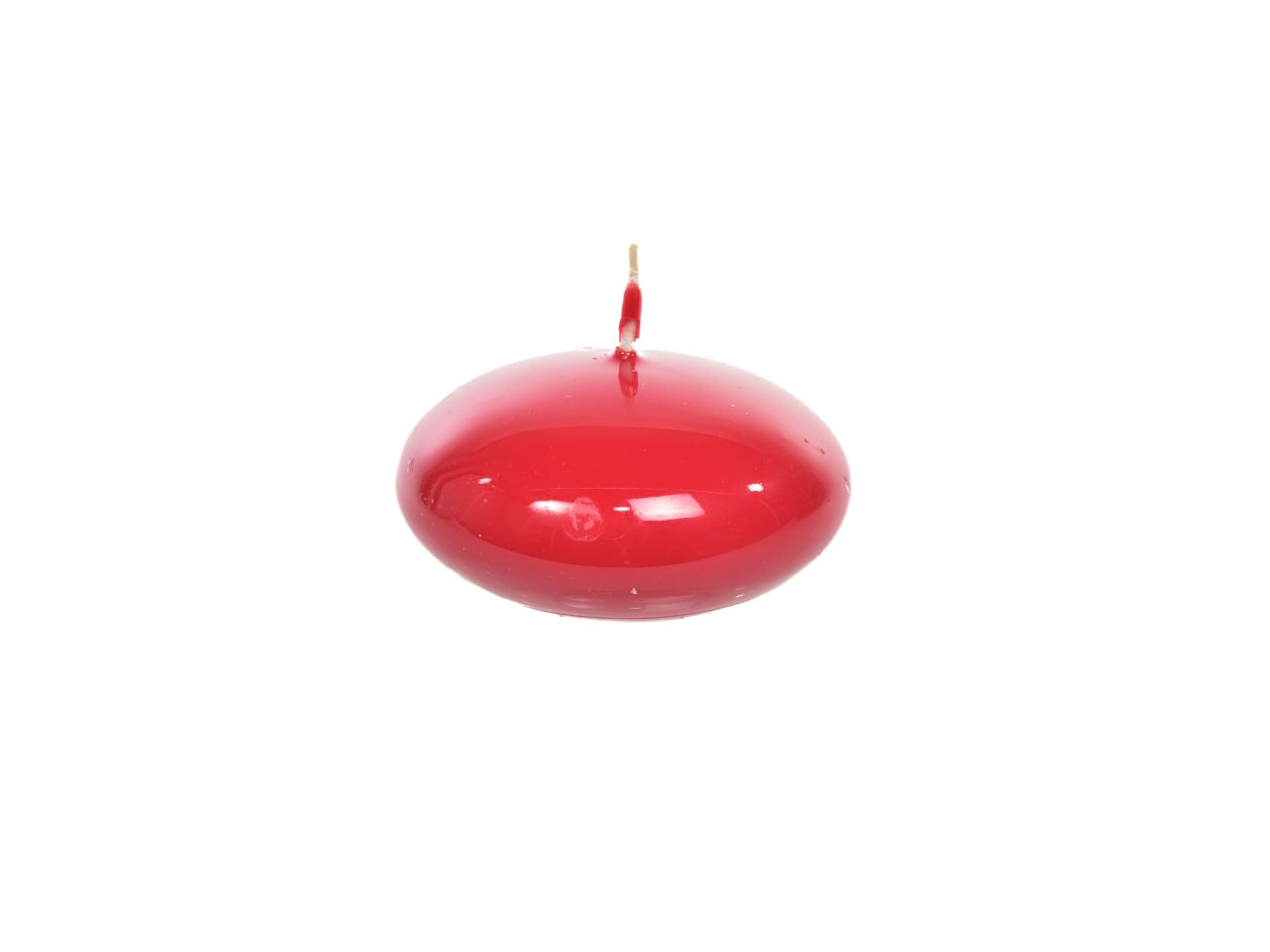 Candela galleggiante lucid rossa d.8,2xh.4cm