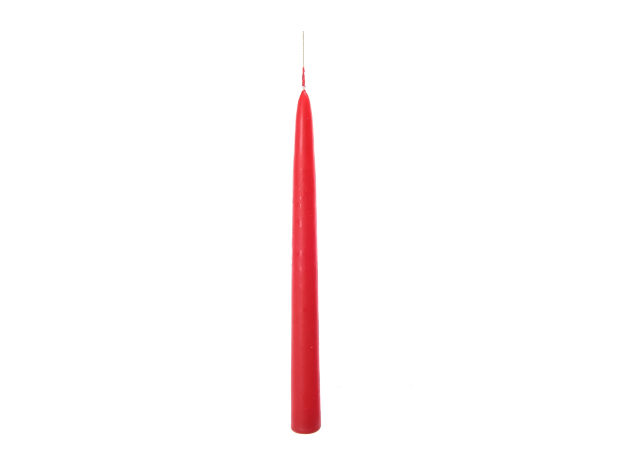Candela a stelo lucida rossa 25cm