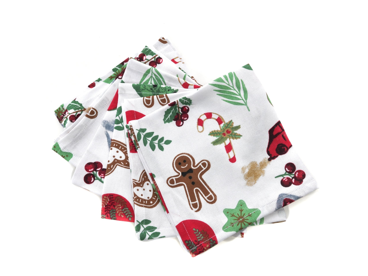 Tovaglioli natalizi in cotone 40x40cm set da 6 tovaglioli