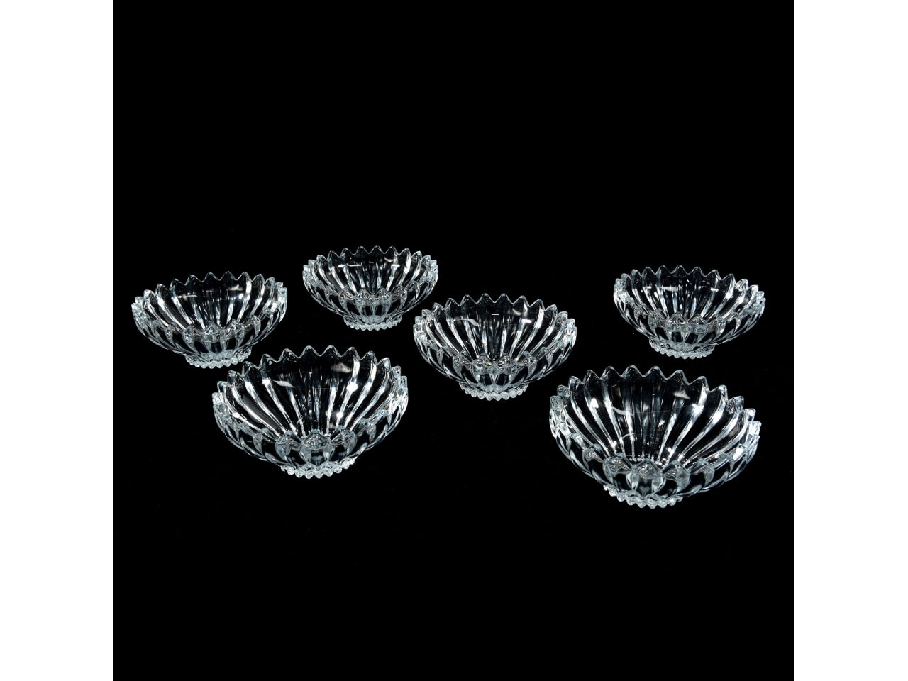 Ciotola in vetro stella trasparente d.14xh.6cm