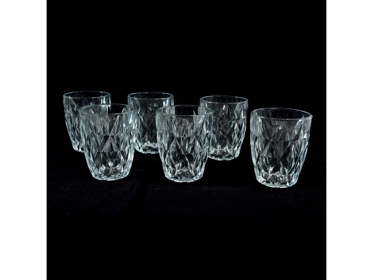 Diamante scatola con 6 bicchieri in vetro 290ml