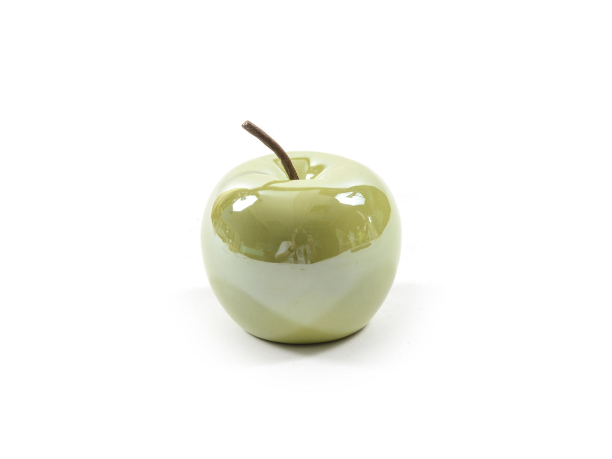 Mela verde in ceramica d.8,5cm