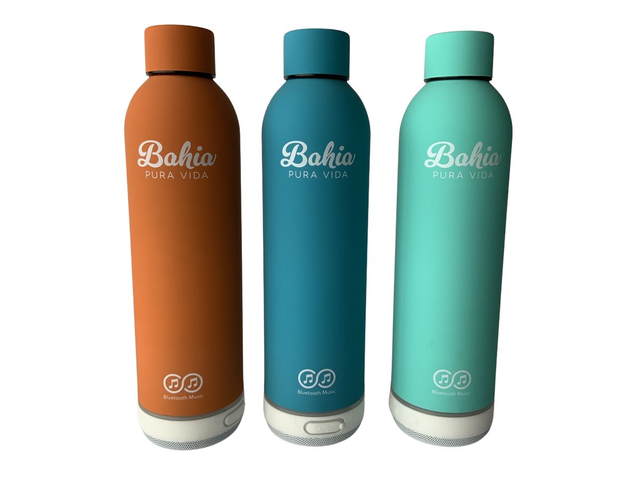 Borraccia termica in acciao inox 500ml con autoparlante bluetooth d.7,5xh.27 cm colori assortiti in scatola regalo