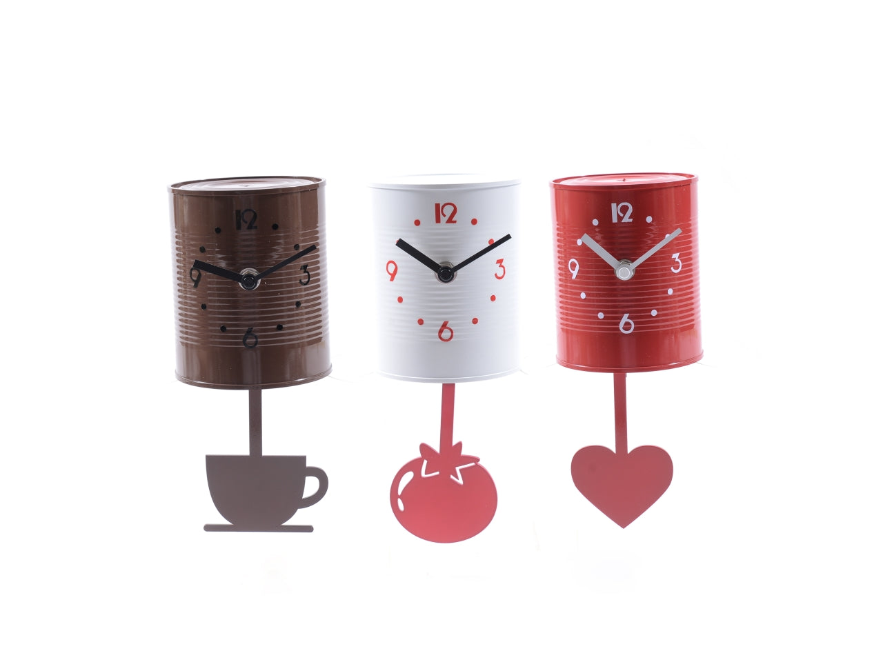 Orologio da parete con pendolo d.10x24cm decori assortiti