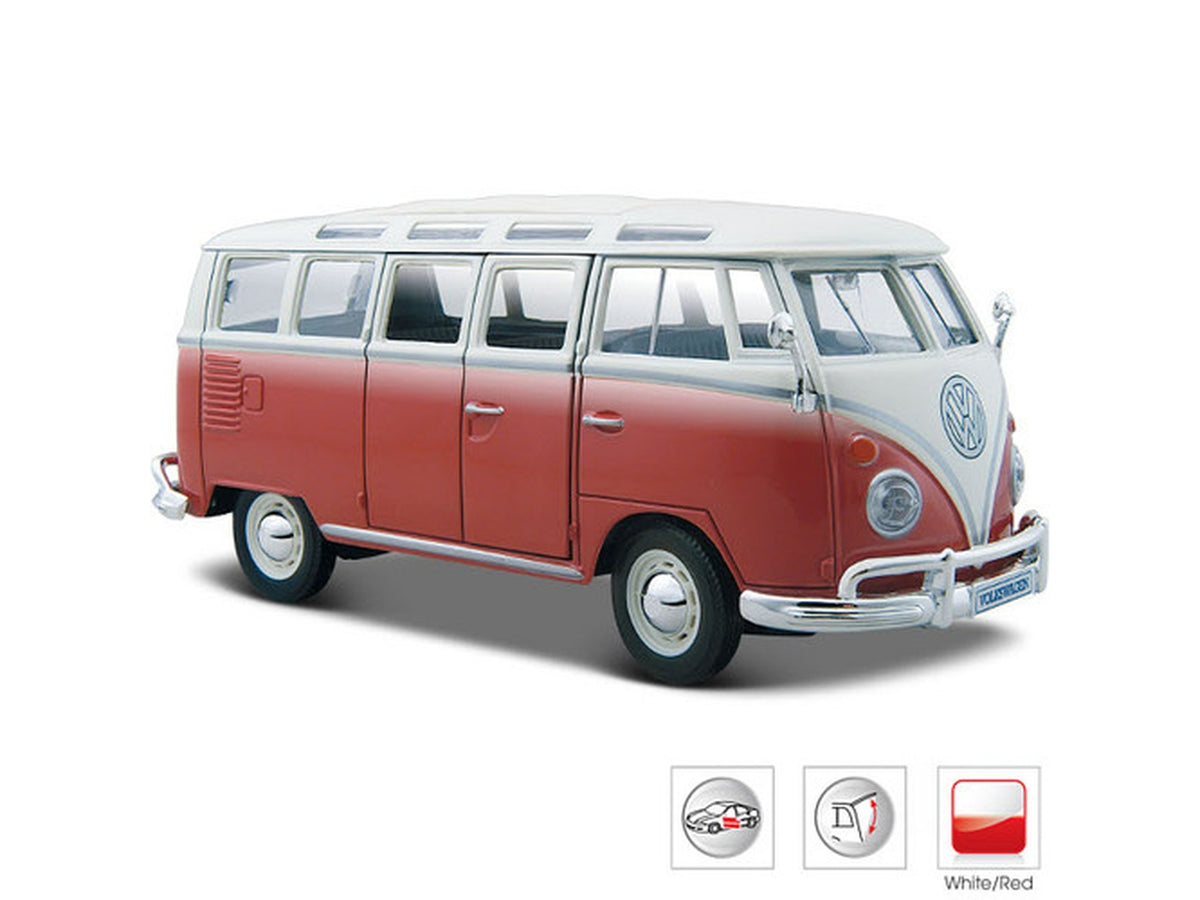 Modellino auto Volkswagen rossa e bianca  scala 1:24 Maisto Special Edition $
