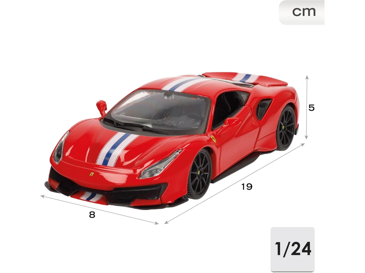 Bburago modellino auto Ferrari 488 Pista rosso 1:24