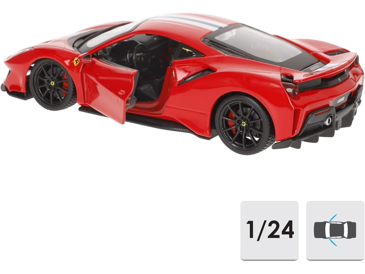 Bburago modellino auto Ferrari 488 Pista rosso 1:24