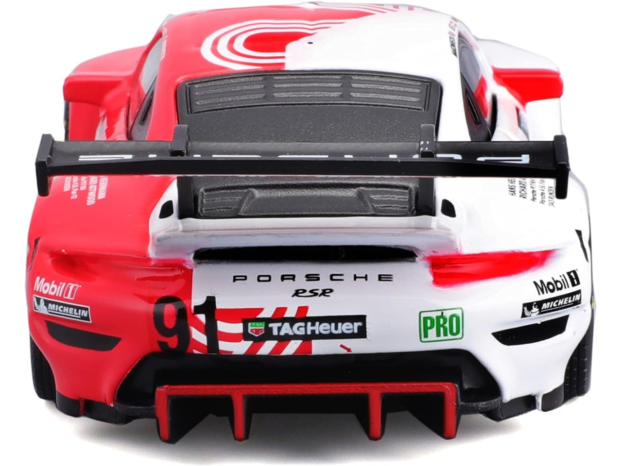 Modellino Auto Porsche 911 RSR LM 2020 - Scala 1:24: Die-cast Rossa, Licenza Ufficiale Porsche, Dettagli Realistici, Dimensioni 10,2x12,45x24,2 cm, EtÃ  3+ | Bburago