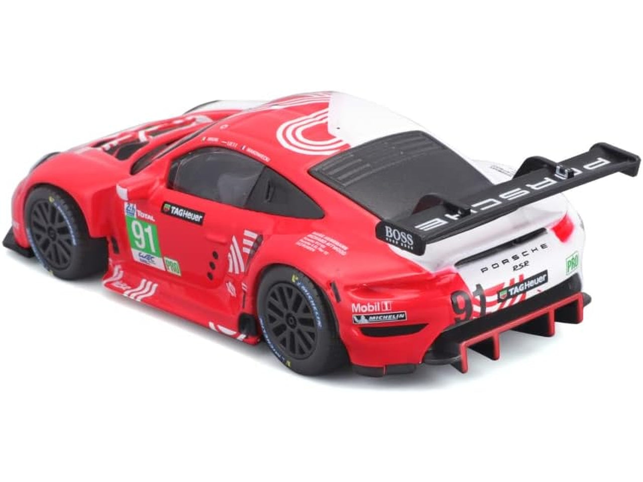 Modellino Auto Porsche 911 RSR LM 2020 - Scala 1:24: Die-cast Rossa, Licenza Ufficiale Porsche, Dettagli Realistici, Dimensioni 10,2x12,45x24,2 cm, EtÃ  3+ | Bburago