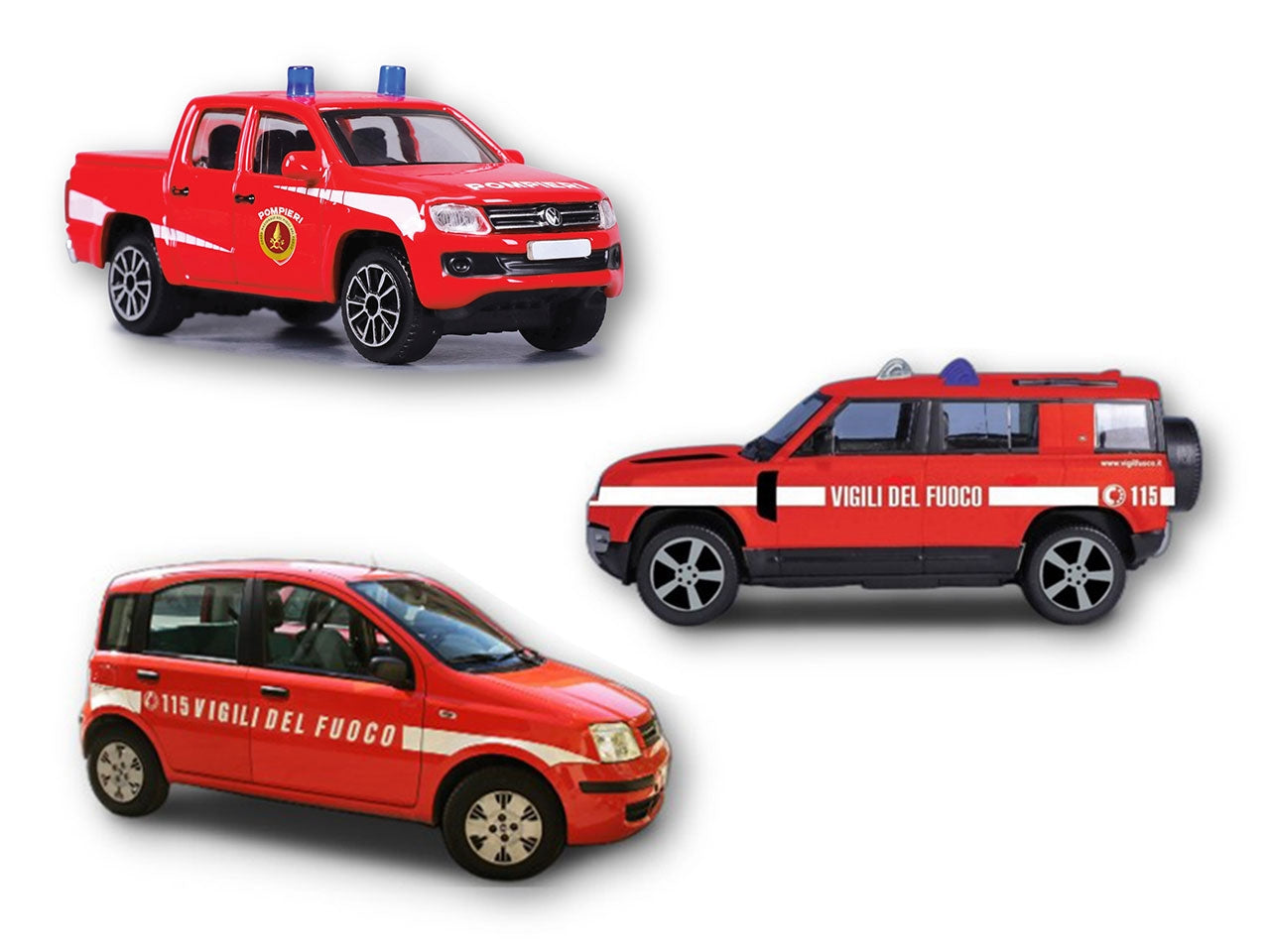 Modellino Automezzi Vigili del Fuoco - Scala 1:43: Die-cast, Licenza Ufficiale Vigili del Fuoco, Dettagli Realistici, Dimensioni 6,9x6,3x13,8 cm, EtÃ  3+ | Burago