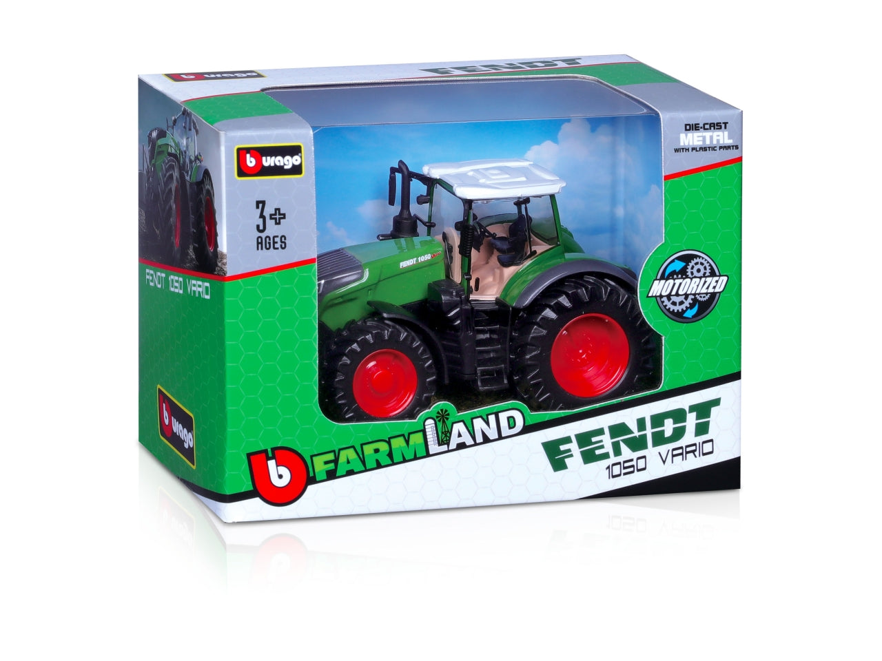 Modellino Trattori Motorizzati 10cm - Modelli Assortiti: Die-cast, Colori Assortiti, Licenze Ufficiali, Retrocarica, Dimensioni 7,9x15,2x10,7 cm, EtÃ  3+ | Burago