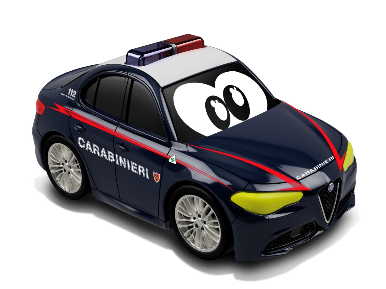 Auto Giocattolo Luci e Suoni Alfa Romeo Giulia Carabinieri: Die-cast Blu e Bianco, Licenza Ufficiale Alfa Romeo, Ruote Libere, Dimensioni 17,5x31x22,5 cm, EtÃ  12m+ | Maisto Tech