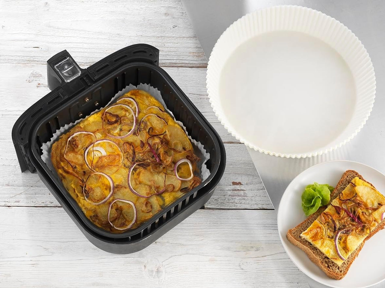 50 pirottini in carta forno per friggitrice ad aria benfritto da 16 cm x h 4,5cm ottimo