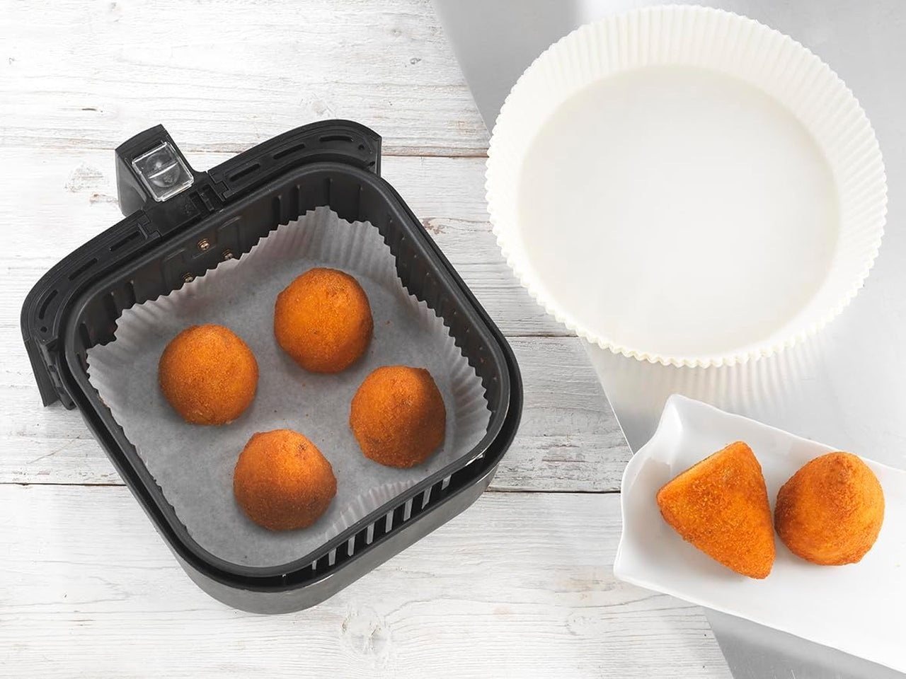 50 pirottini in carta forno per friggitrice ad aria benfritto da 16 cm x h 4,5cm ottimo