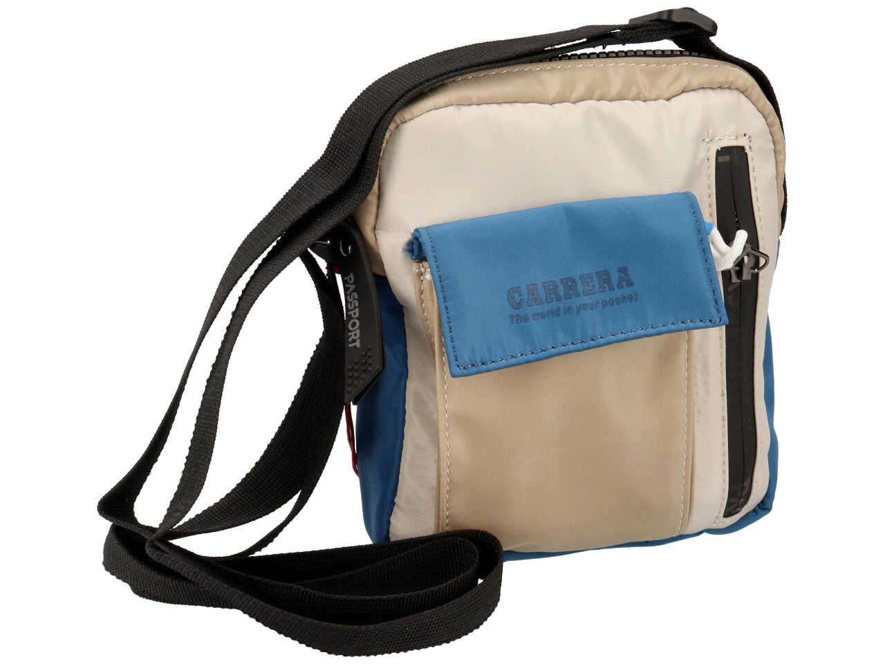 Borsa da uomo passport tracolla patta colore sabbia composizione: 100% nylon