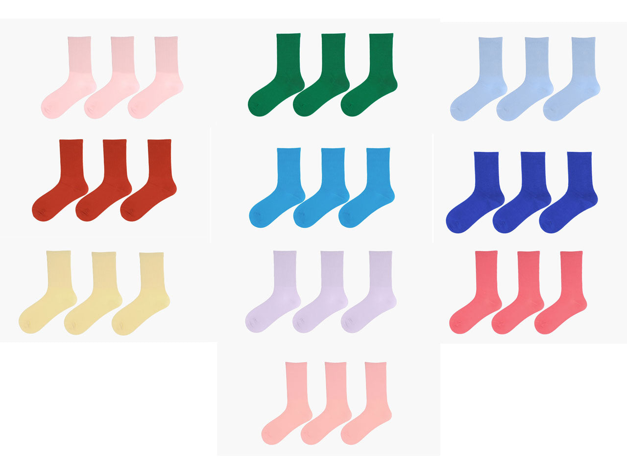 Calzini unisex disponibili in diversi colori $
