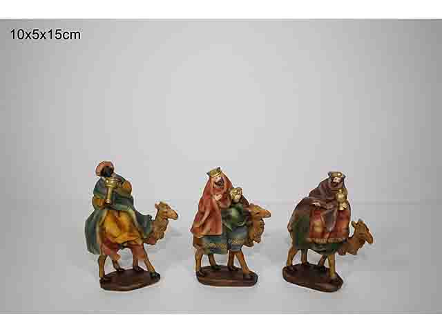 Re magi in resina 14cm set 3 pezzi