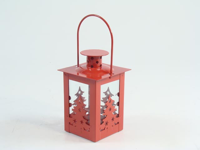 Lanterna 12cm rossa colore rosso