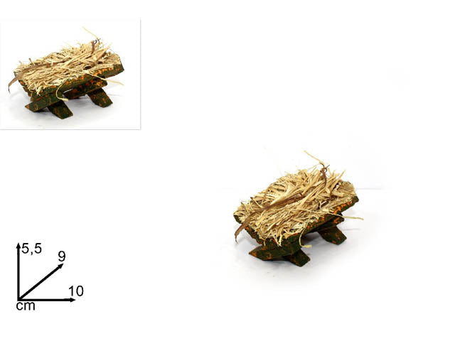 Culla 10cm con paglia chiara