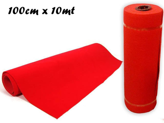 Rotolo passatoia rosso 100cmx10mt