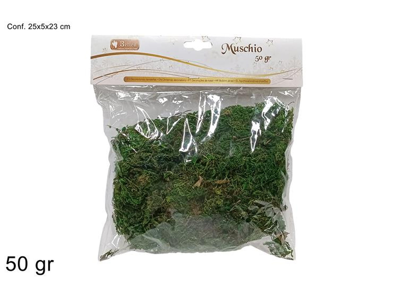 Muschio in busta 50gr verde