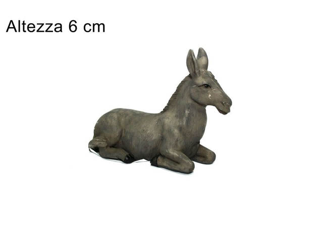 Asinello in resina 8cm per nativitÃ  da 15cm