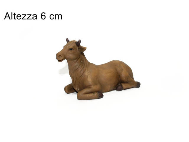 Bue in resina 9cm per nativitÃ  da 15cm