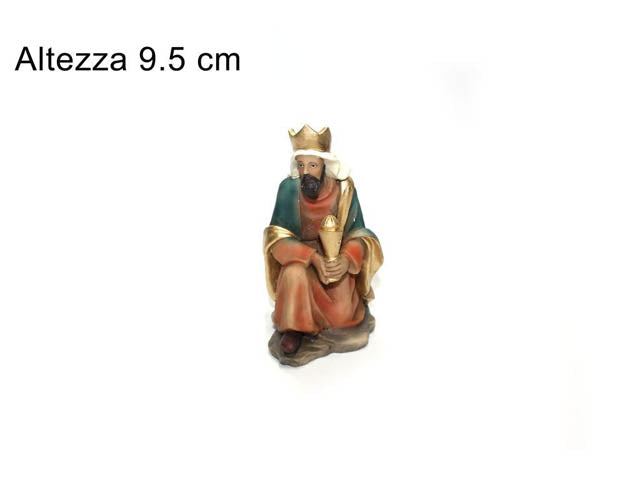 Gasparre in resina 9cm per nativitÃ  da 12cm