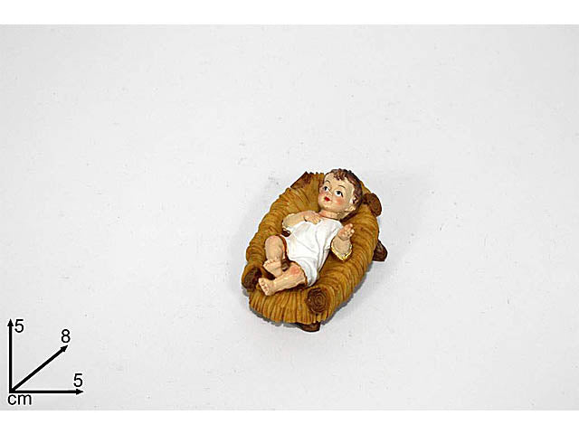 GesÃ¹ bambino 8cm vestito con culla