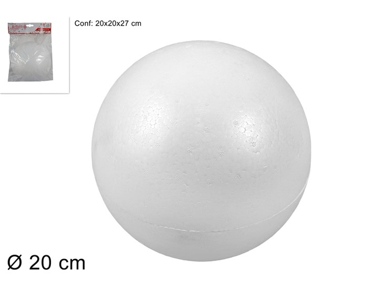 Sfera polistirolo 20cm