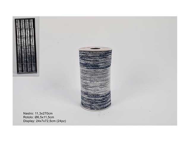 Nastro 11.3x270cm blu/silver lu002125d