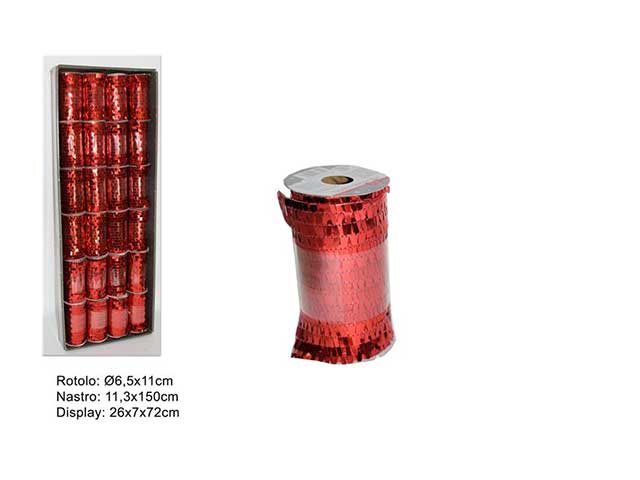 Nastro 11,3x150cm paillet.rossomn000765