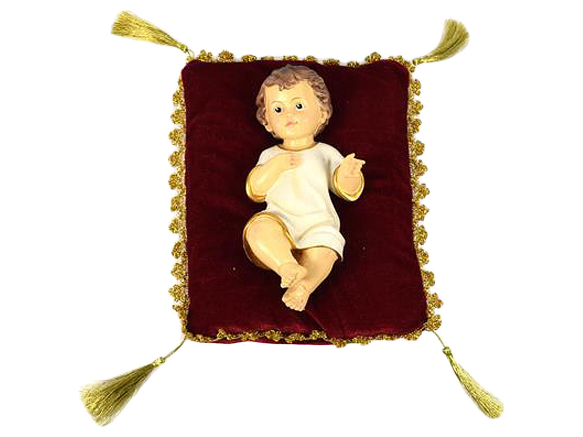 GesÃ¹ bambino 20cm su cuscino