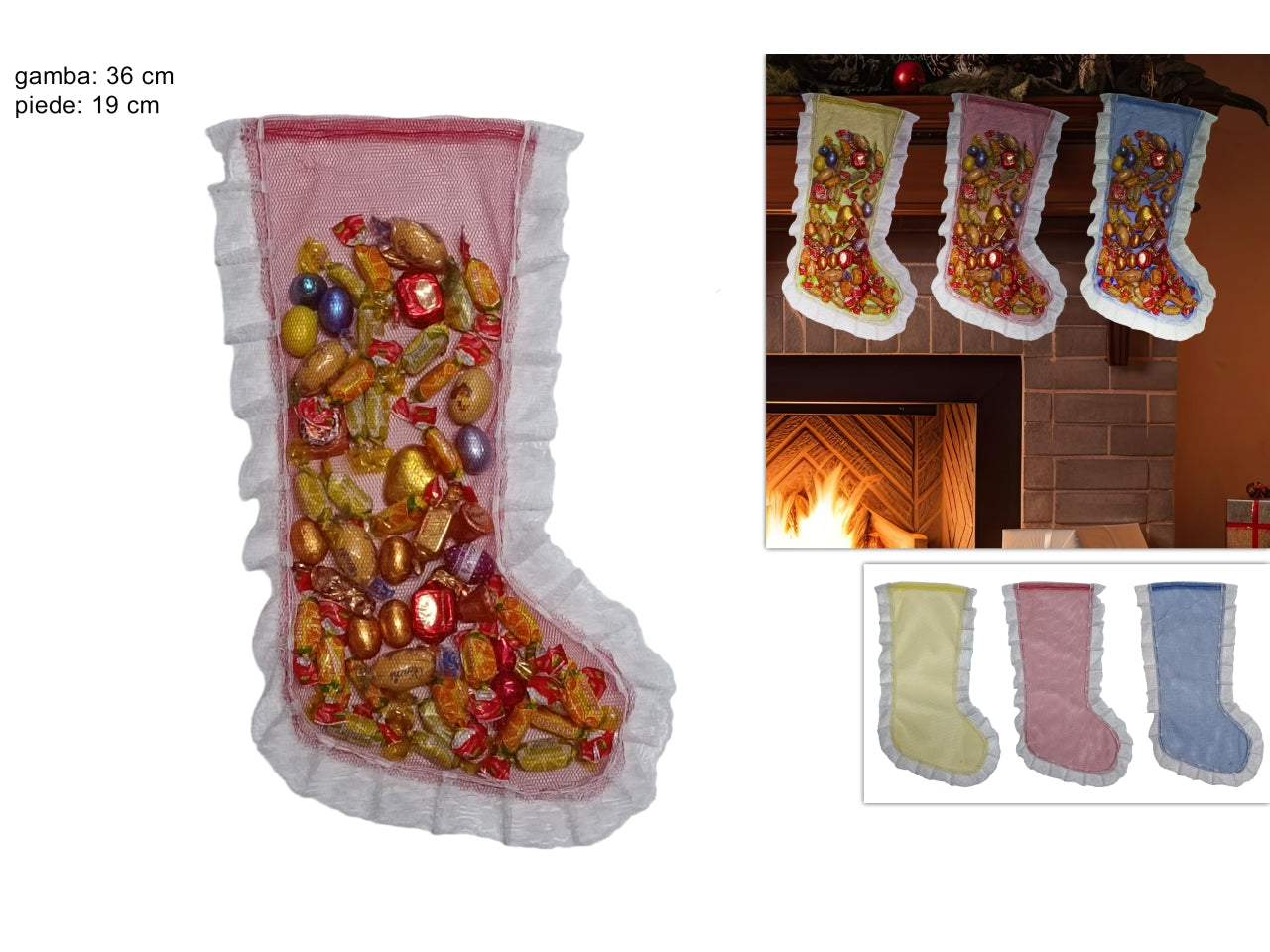 Calza befana colori assortiti