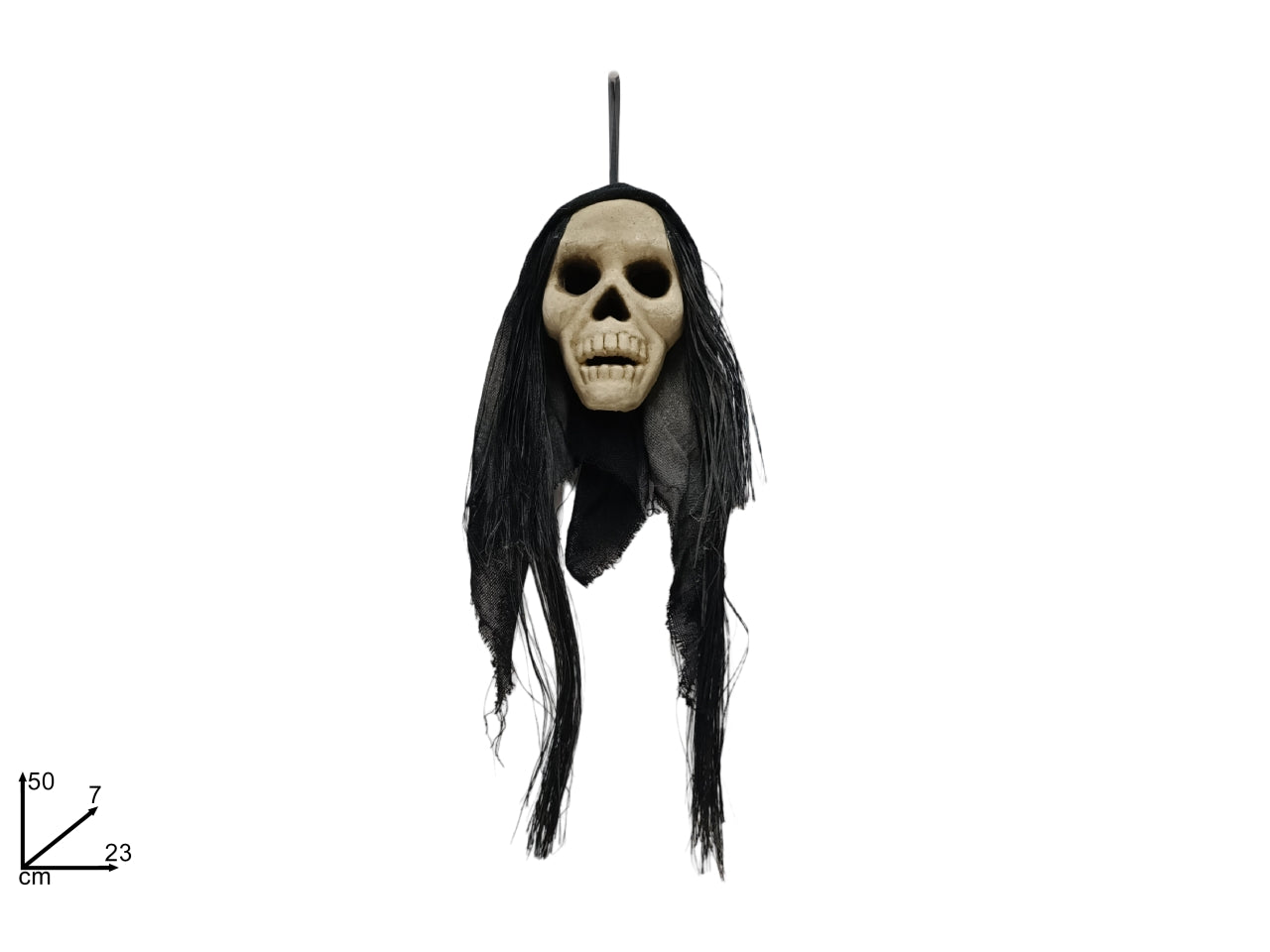 Pendente viso teschio con velo halloween