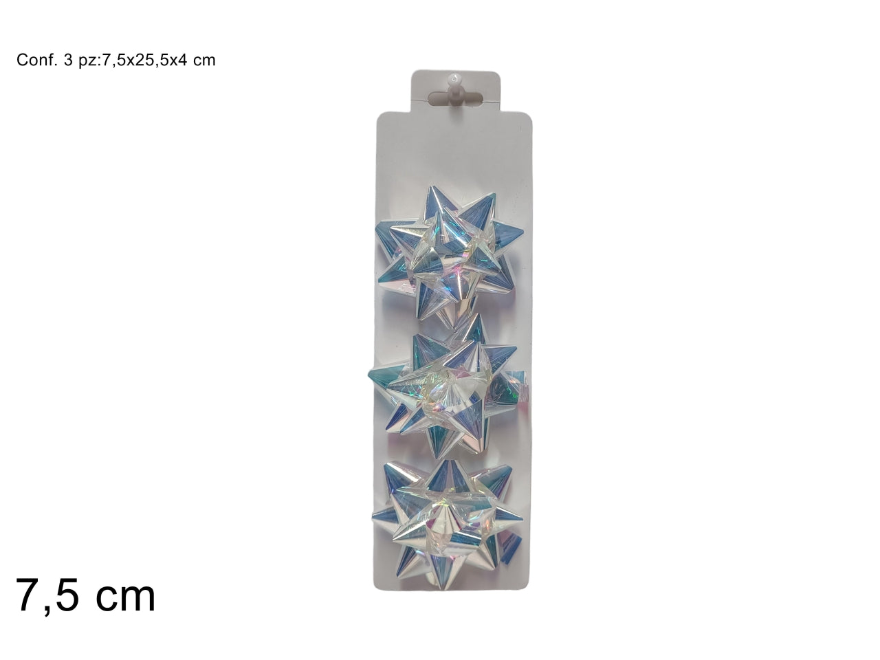 Coccarde 7.5cm set 3pezzi rainbow