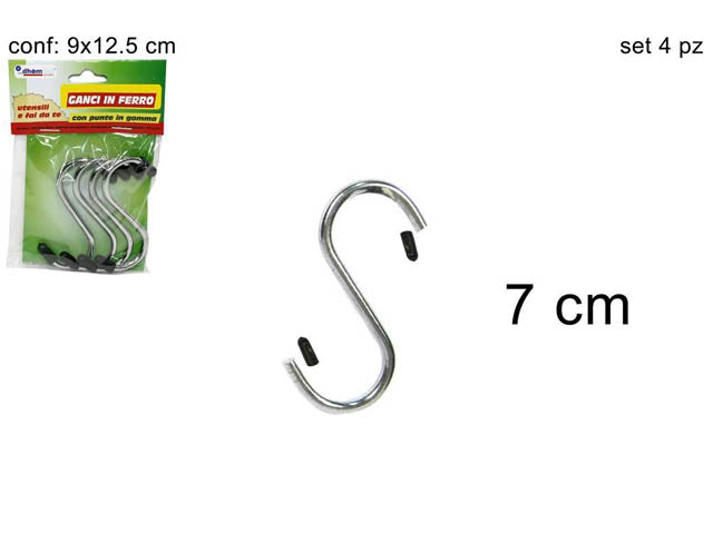 Ganci ferro 7cm 4 pezzi