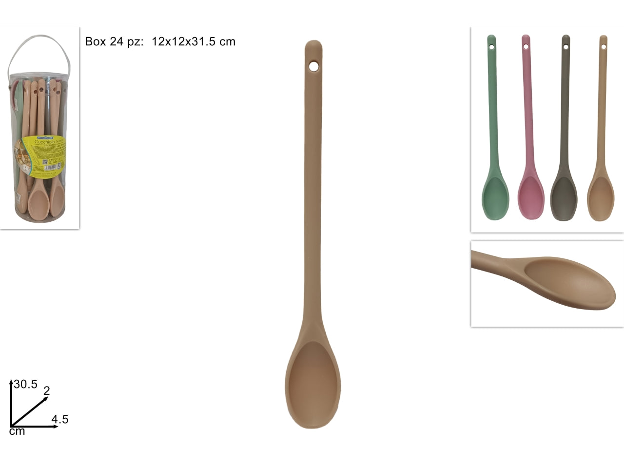 Cucchiaio di plastica - disponibile in 4 colori