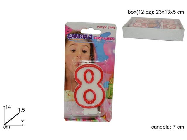 Candela numerale "8" an000046