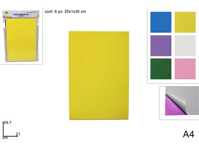 Fogli adesivi a4 in eva mi013665