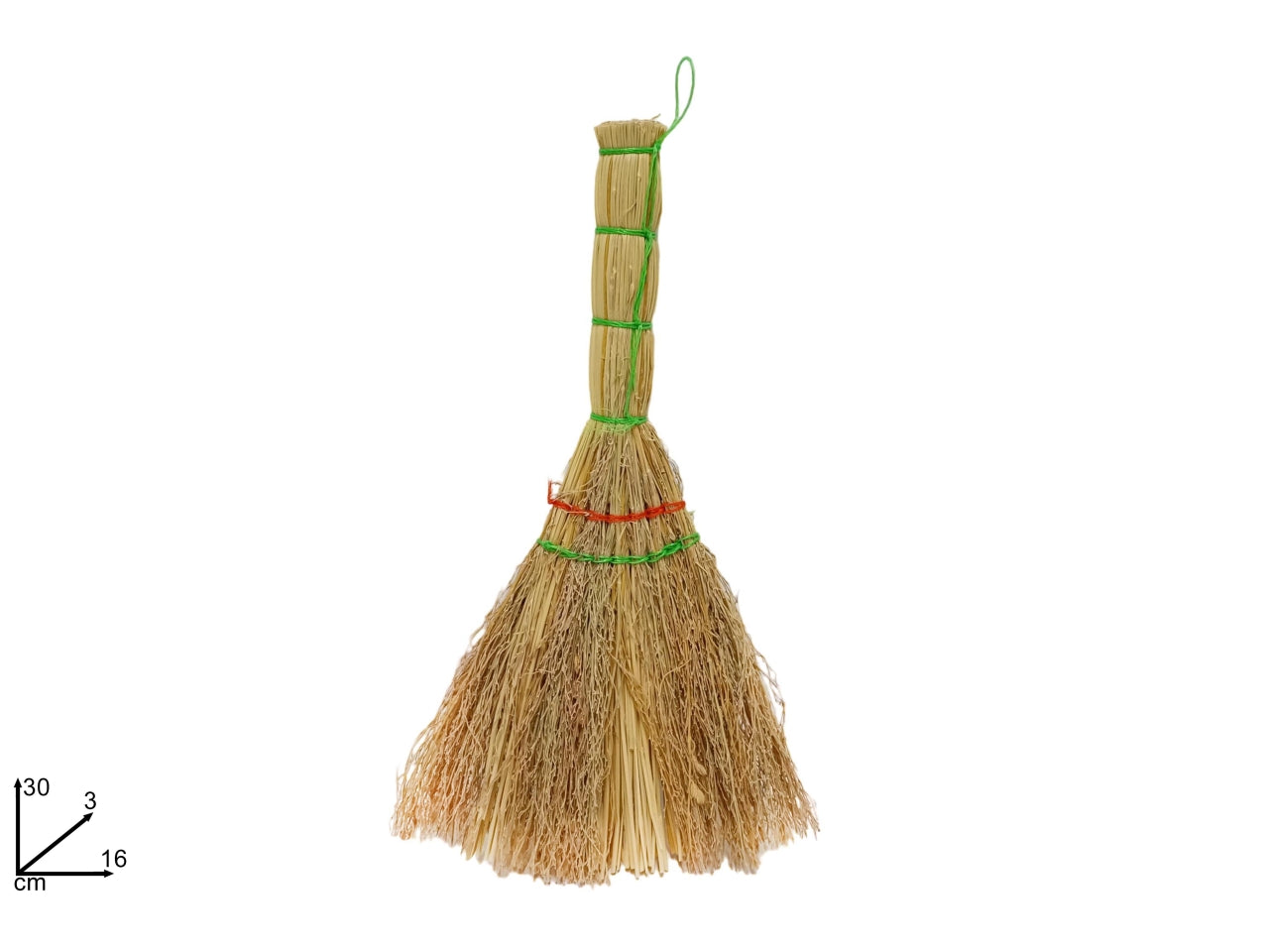 Scopa saggina con manico in legno 30cm