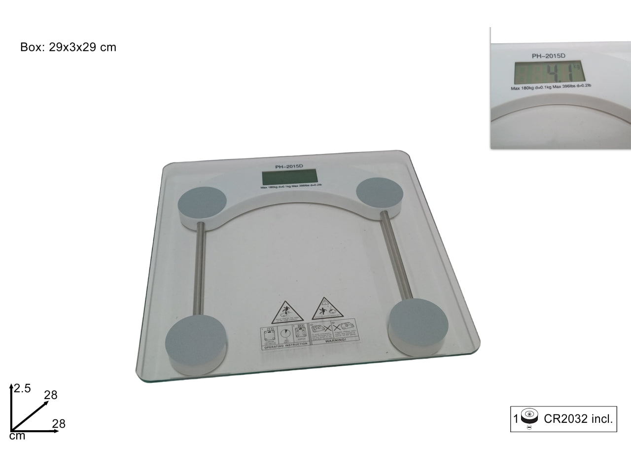 Bilancia pesapersona in vetro