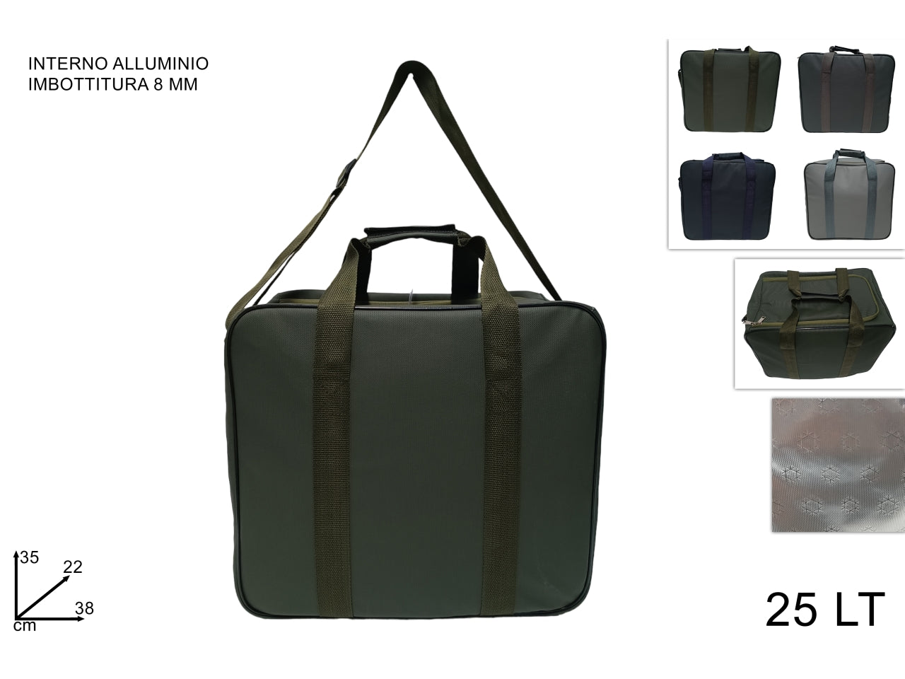 Borsa frigo 25lt in tessuto tecnico in 4 colori assortiti