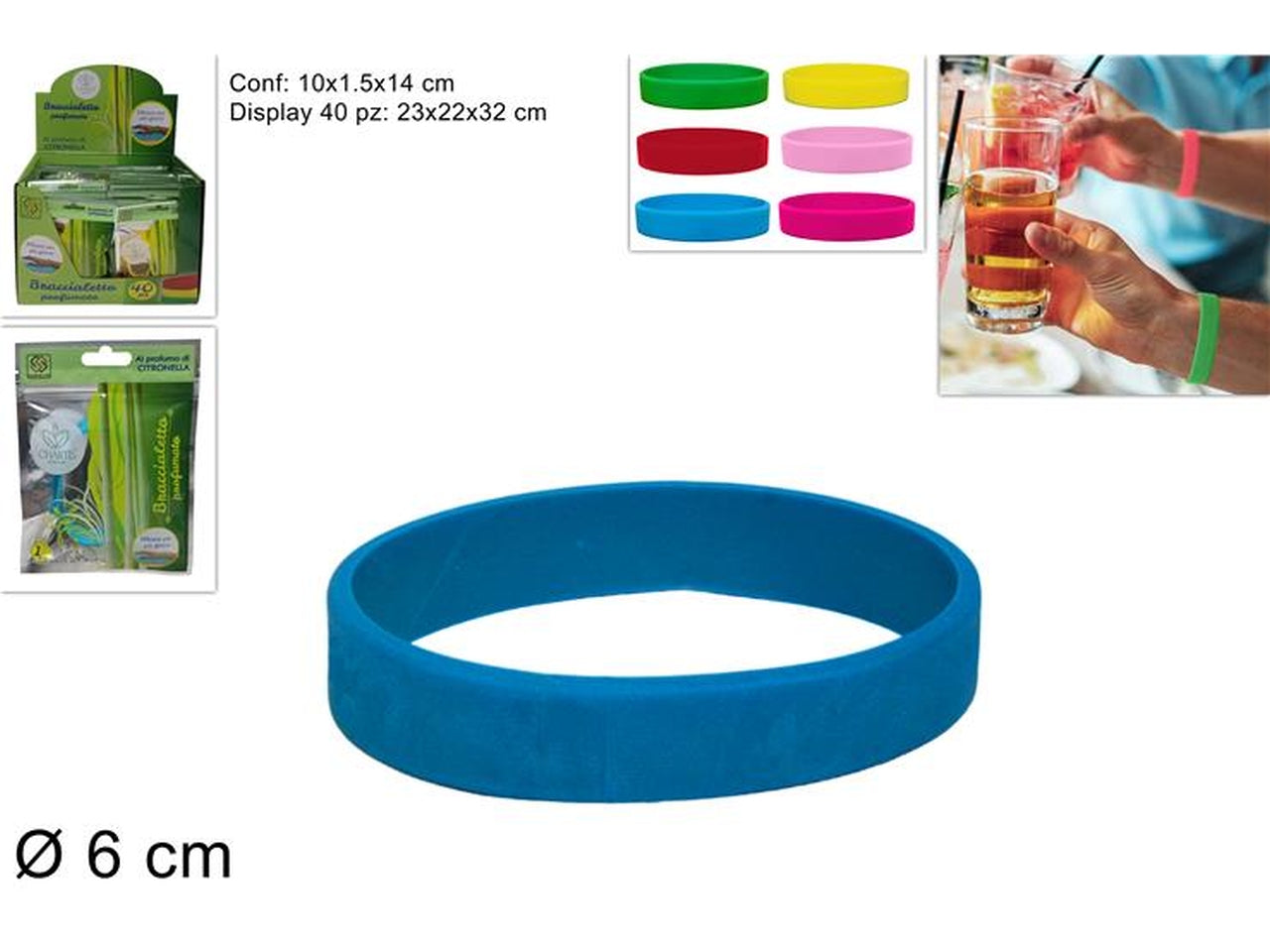 Braccialetto profumato disponibile in colori assortiti