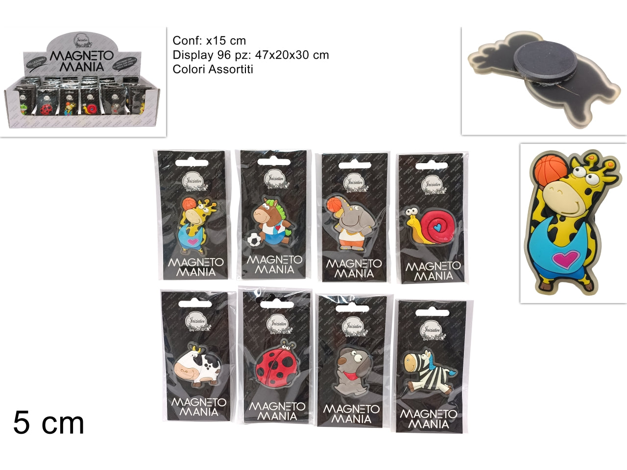 Magnete gomma assortito