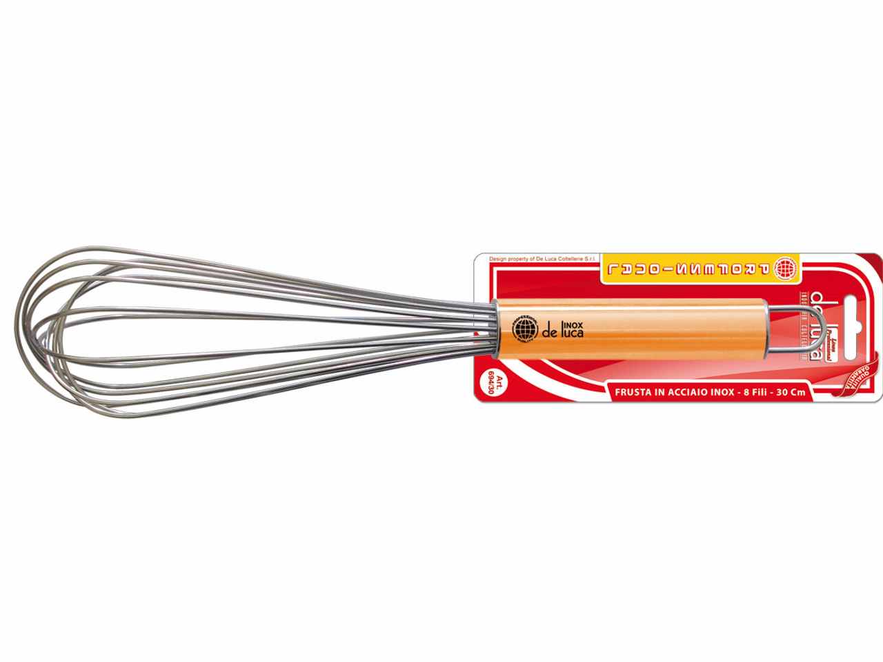 Frusta acciaio inox 18/10 8fili 30cm 694-30